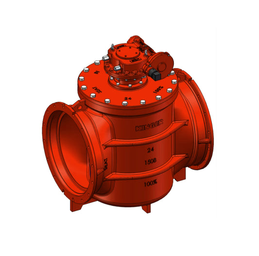 AWWA C517 Mechanical Joint Eccentric Plug Valve  with Worm Gear and 2" Op Nut (MPL150-GH)