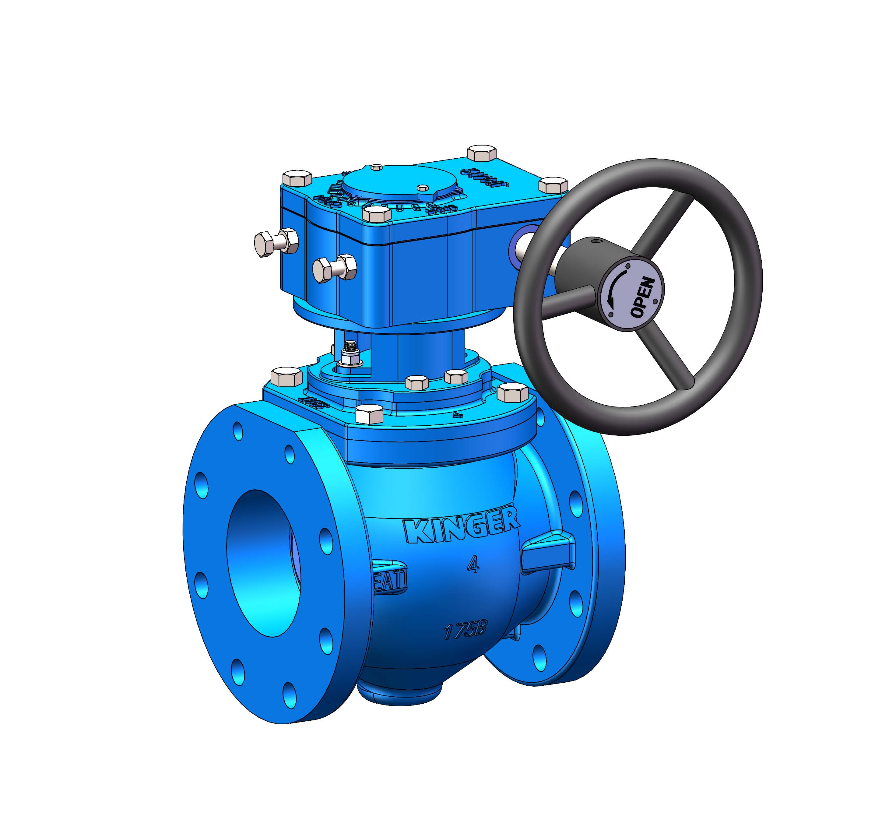 AWWA C517 Eccentric Plug Valve FLG x FLG Ends With Gearbox (KPL175-GH)