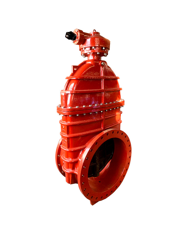 AWWA C509 NRS FLG x MJ Gate Valve with Cap Nut & Bevel Gearbox (JH004X ...