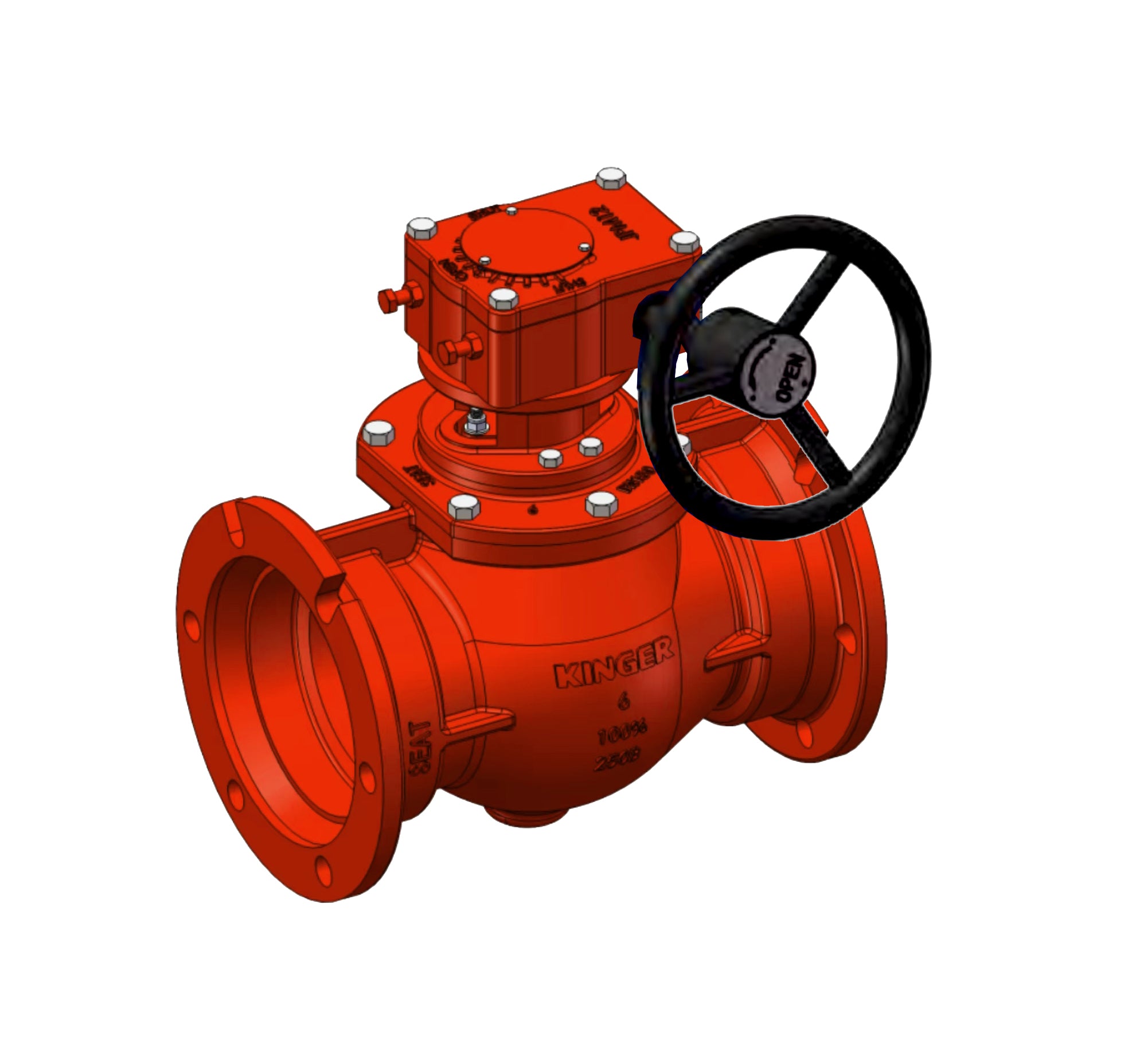 AWWA C517 Mechanical Joint Eccentric Plug Valve with Worm Gear and 2" Op Nut (MPL175-GH)